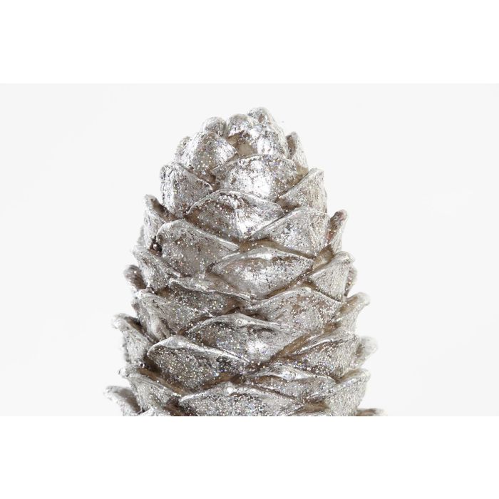 DKD Home Decor Figura de Navidad Tradicional con Piña, Resina Dorado Plateado, 7.5x7.5x13 cm, Pack 3 Unidades 1