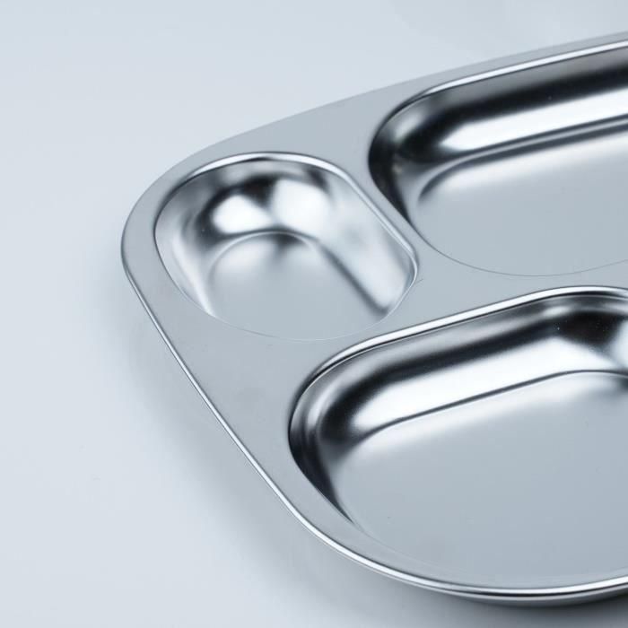 Bandeja compartimentada - THERMOBABY - 4 compartimentos - Sin BPA - Acero inoxidable 3