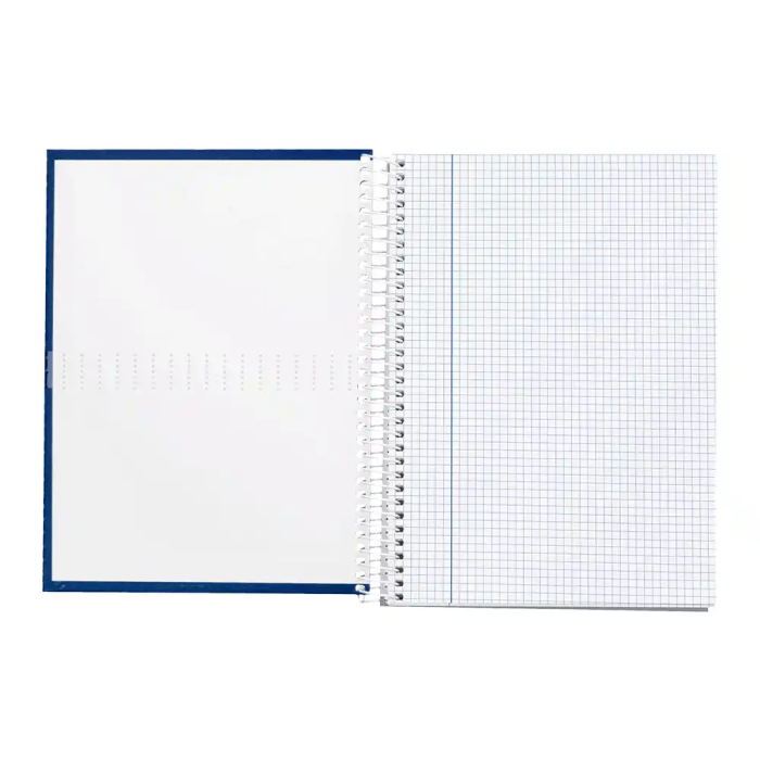 Liderpapel Cuaderno Espiral A4 Crafty Tapa Forrada 80 Hojas 90gr Cuadro 4mm Con Margen Color Azul Marino 7