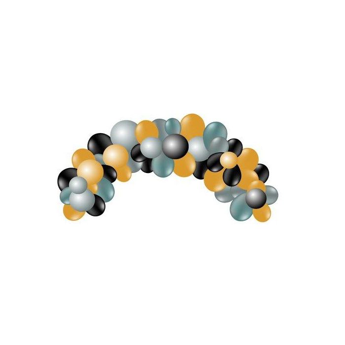 Vivalloons Globo 100% látex biodegradable para guirnalda arco, 55 unidades colores metálicos