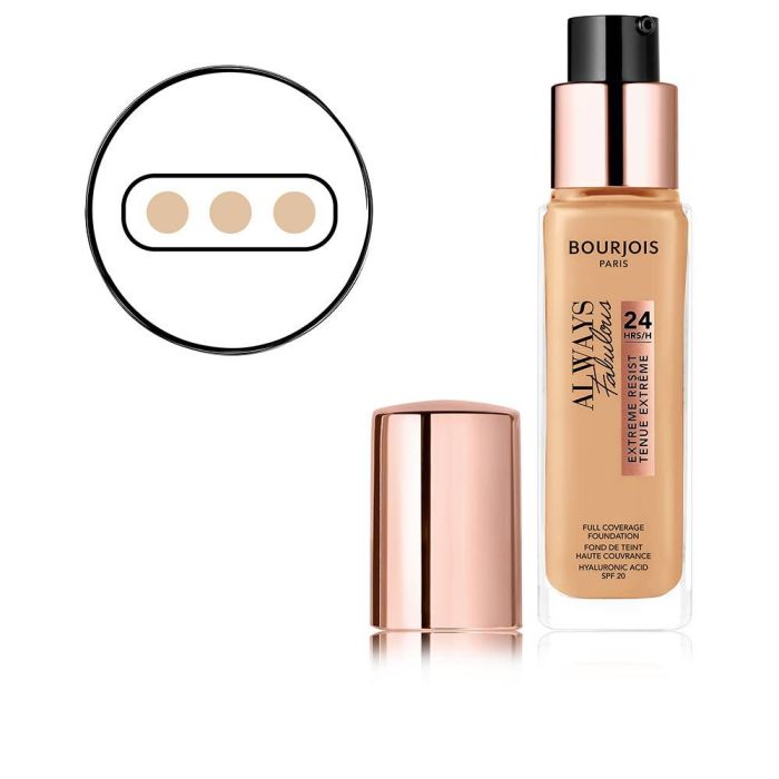 Bourjois ALWAYS FABULOUS 24H foundation Base de maquillaje Tono #125 Alta Cobertura SPF 20