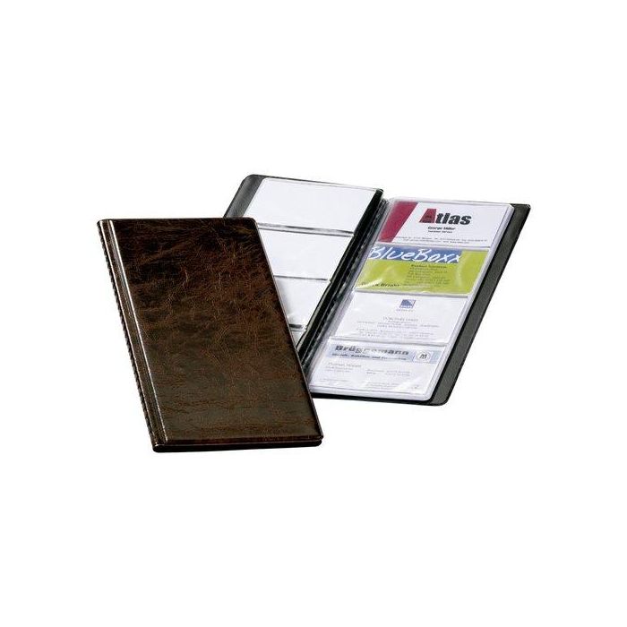 Tarjetero Lomo Soldado Durable Visifix 2380 115X253Mm 12 Fundas 96 Tarjetas Negro