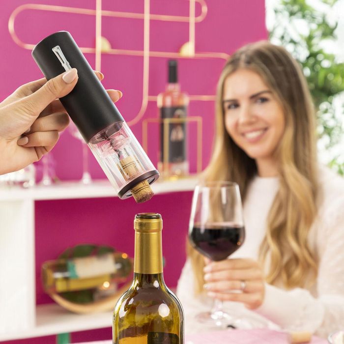 Sacacorchos Eléctrico Recargable con Accesorios para Vino Corklux InnovaGoods 13 Sacacorchos Eléctrico Recargable con Accesorios para Vino Corklux InnovaGoods 13