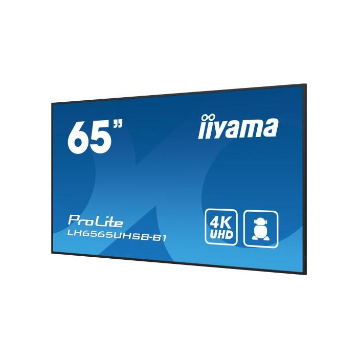 Iiyama LH6565UHSB-B1 Monitor 65" UHD IPS Panel 800cd/m² 24/7 Operation Android 11