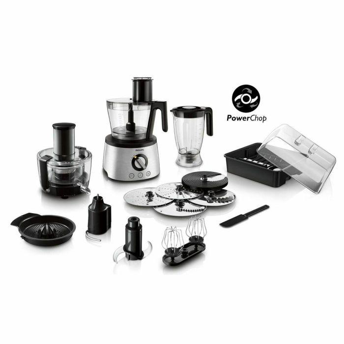 Philips HR7778/00 Procesador de Alimentos 6 en 1, 1300 W, 3,4 L, Acero Inoxidable, Tecnología PowerChop, Recipiente 3,4 L y Batidora 2,2 L 0 Philips HR7778/00 Procesador de Alimentos 6 en 1, 1300 W, 3,4 L, Acero Inoxidable, Tecnología PowerChop, Recipiente 3,4 L y Batidora 2,2 L 0
