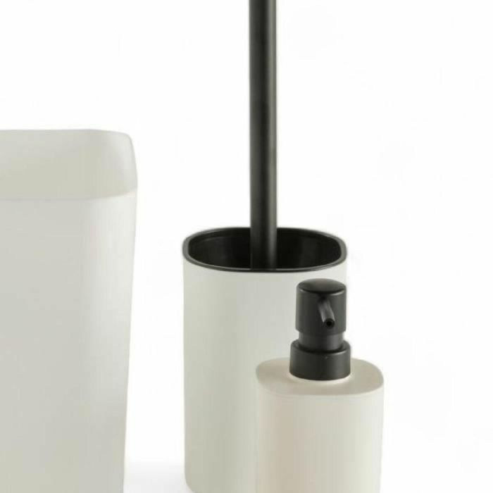 Today Juego de 5 Accesorios de Baño - Dispensador de jabón, Portacepillos, Jabonera, Escobilla, Papelera - Blanco 3