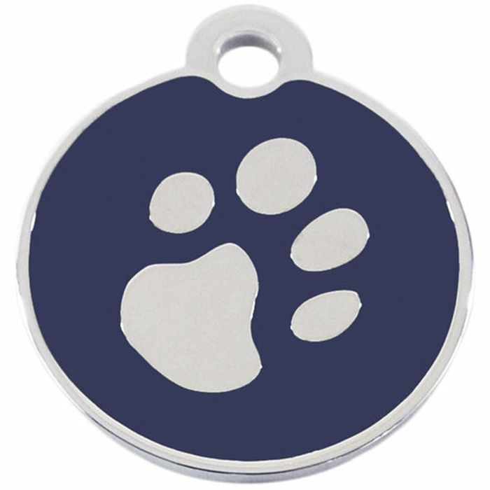 Placa identificativa para collar Imarc Circle Azul Plateado 1