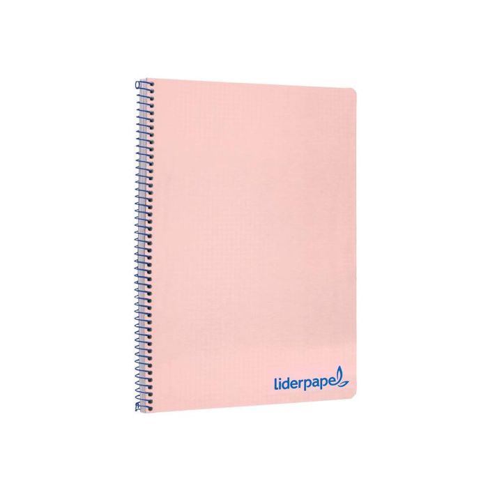 Cuaderno Espiral Liderpapel A4 Wonder Tapa Plastico 80H 90 gr Cuadro 4 mm Con Margen Color Rosa 5 unidades 5