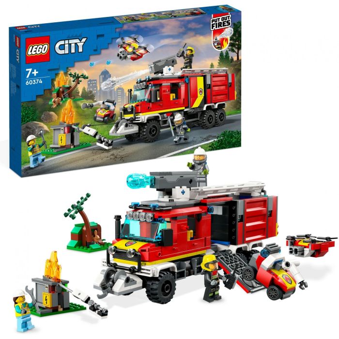 Lego 60374 Set de Construcción de Juguete City: Camión de Intervención de Bomberos con Drones Modernos y Figuras 11