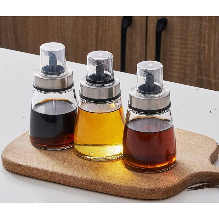 Aceitera de vidrio 200 ml con tapón Quttin (12 Unidades) 3 Aceitera de vidrio 200 ml con tapón Quttin (12 Unidades) 3