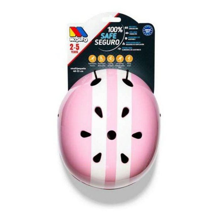 Casco Infantil Moltó Rosa Blanco 48-53 cm 2