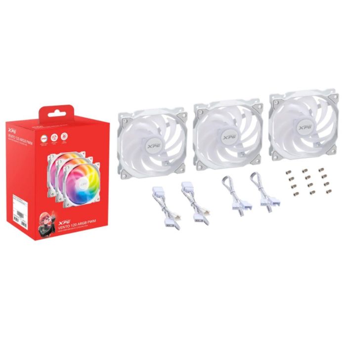 XPG VENTO 120 ARGB PWM Carcasa del ordenador Ventilador 12 cm Blanco 3 pieza(s) XPG VENTO 120 ARGB PWM Carcasa del ordenador Ventilador 12 cm Blanco 3 pieza(s)