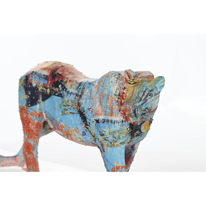 DKD Home Decor Figura Leopardo Multicolor Resina 8.5 x 15 x 29.5 cm