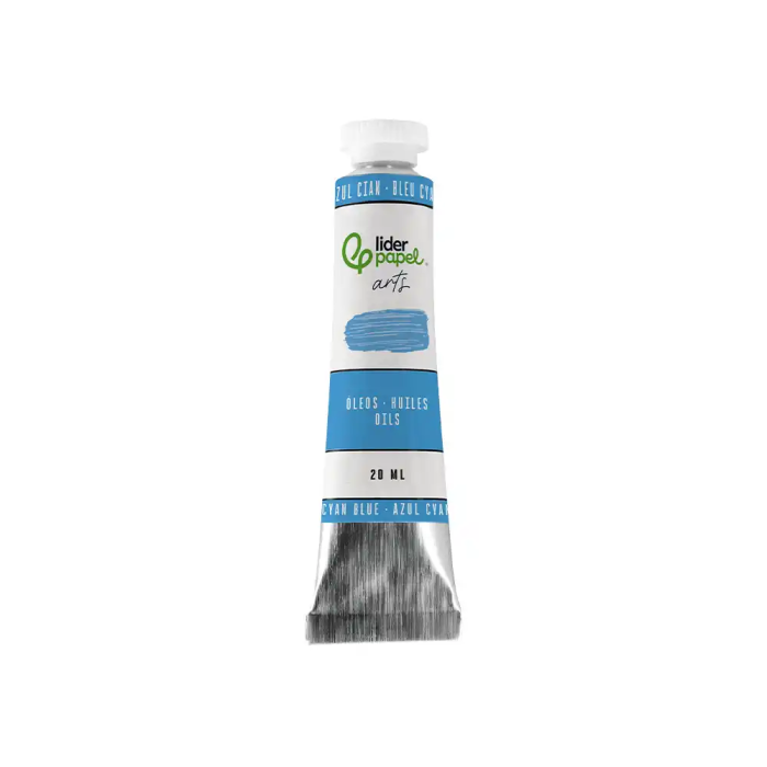 Liderpapel Pintura al Óleo Tubo de Aluminio 20 ml Azul Cian 1