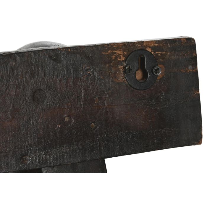 Perchero Pared Item Home DKD Home Decor Marron Oscuro 10 x 28 x 66 cm (2 Unidades) 3