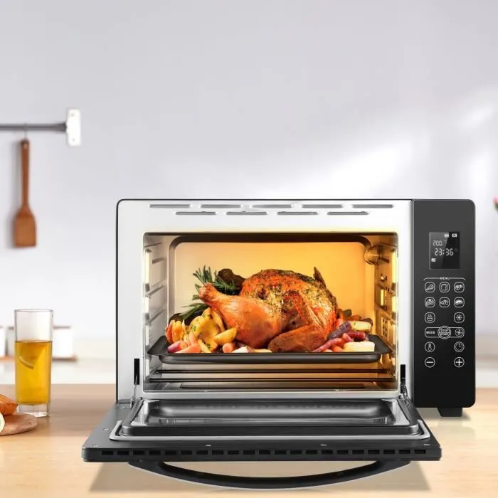 Continental Edison CEMF45DIG Mini Horno Eléctrico 45L Negro 2000W con Asador y Convección Natural 3