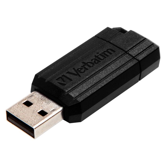 Verbatim Store'N'Go Pinstripe USB 2.0 Pendrive 128GB Negro Retráctil Hi-Speed Verbatim Store'N'Go Pinstripe USB 2.0 Pendrive 128GB Negro Retráctil Hi-Speed