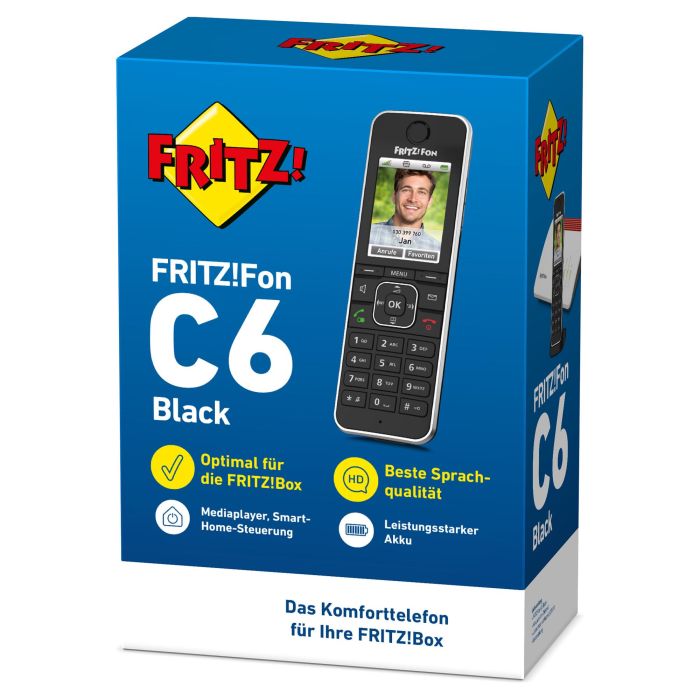 AVM FRITZ! Fon C6 Teléfono DECT Inalámbrico Negro 4