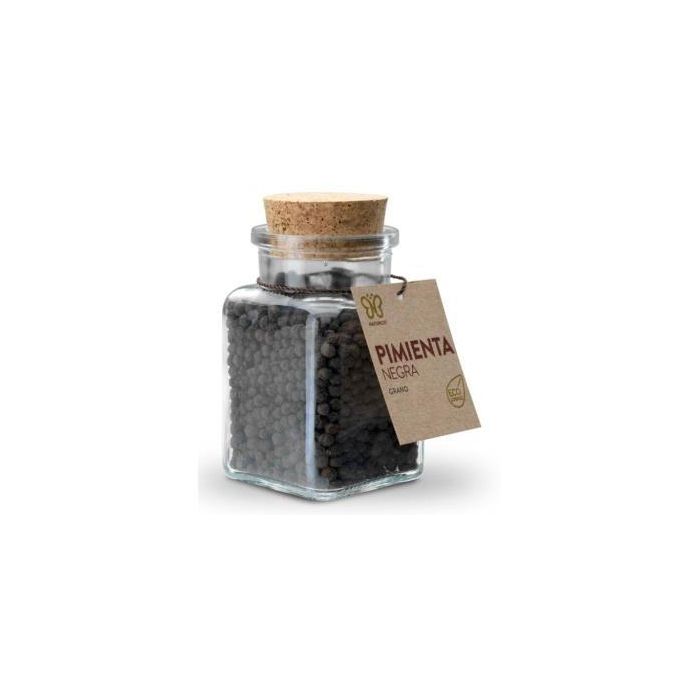 NATURCID Pimienta Negra Grano Especia 75g Eco para Uso Culinario Condimentar Todo Tipo de Platos Procedente de Agricultura Ecológica