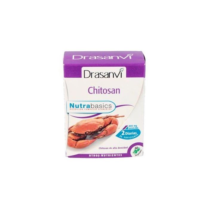 Nutrabasics Chitosan 60 Cápsulas de Fibra Marina - Aporte natural de fibra para el organismo