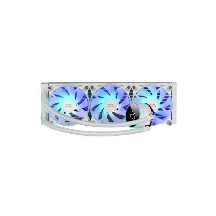 Mars Gaming MLLCD360W Sistema de Refrigeración Líquida AIO ML-LCD360 Pantalla LCD ARGB 360mm 600W TDP Blanca 1