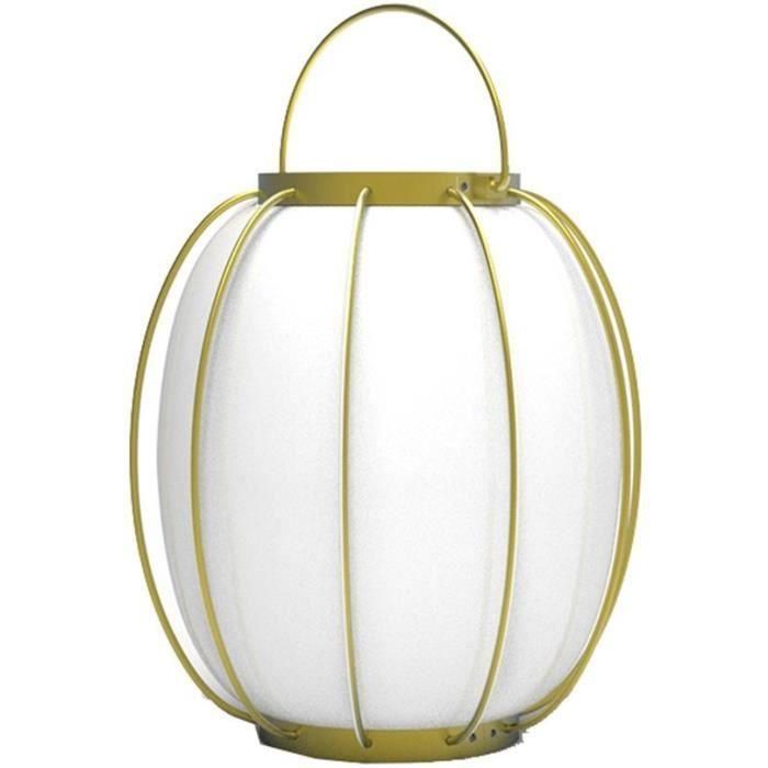 Lámpara de mesa inalámbrica - LUMISKY - TULUM - Al. 27 cm - Mango de metal - Oro - LED blanco cálido y blanco frío