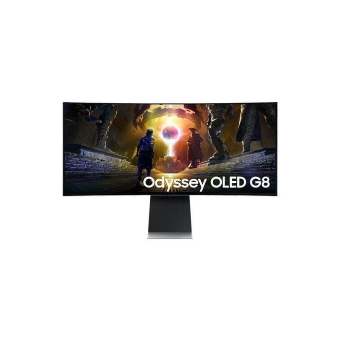 Monitor Gaming Ultrapanorámico Curvo Samsung G8 Odyssey OLED S34DG850SU 34"/ WQHD/ 0.03ms/ 175Hz/ Multimedia/ Regulable en Altura/ Plata Monitor Gaming Ultrapanorámico Curvo Samsung G8 Odyssey OLED S34DG850SU 34"/ WQHD/ 0.03ms/ 175Hz/ Multimedia/ Regulable en Altura/ Plata