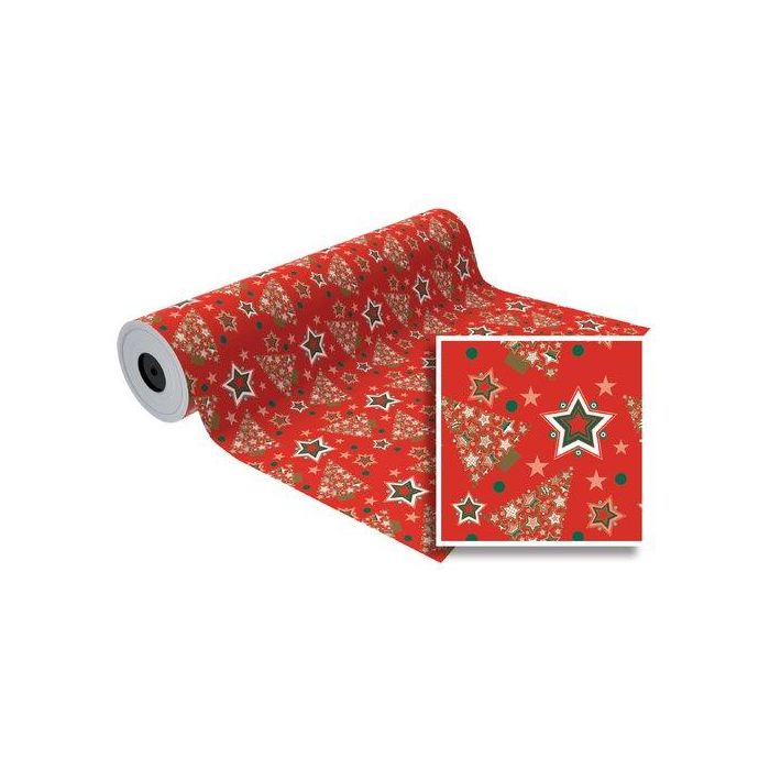 Papel De Regalo Bobina Basika 31 Cm X 80 M (2 Kg Aprox.) Navidad (Nv1906-B 31 Cm)