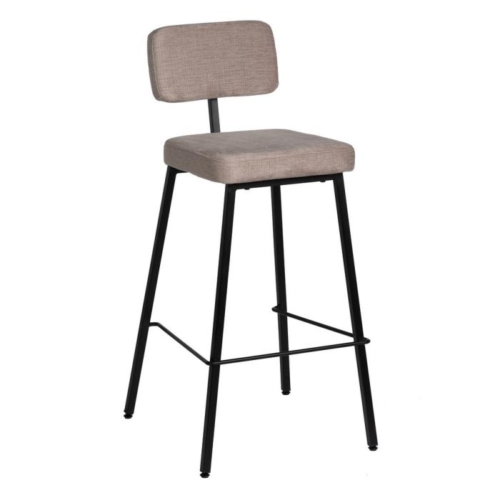 Taburete Beige Tejido-Metal Decoración 39 X 50,50 X 103 cm