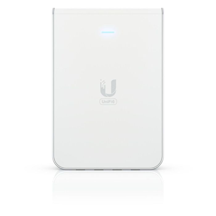 Ubiquiti Unifi 6 In-Wall, Punto de Acceso Wi-Fi de Pared Doble Banda (2.4/5 GHz) 4800 Mbit/s, con PoE y Seguridad WPA3, Color Blanco