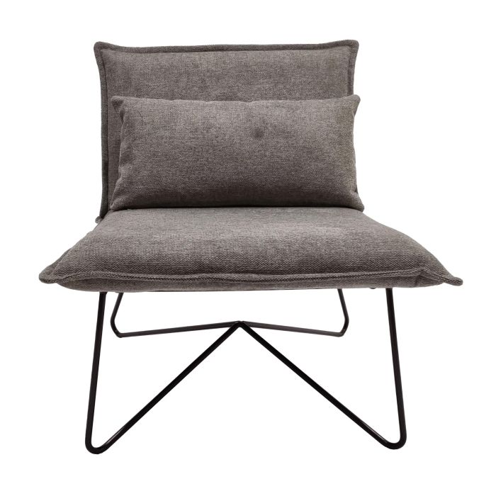 DKD Home Decor Sillon Urban Gris Negro Poliester Metal 78 x 75 x 66 cm 3