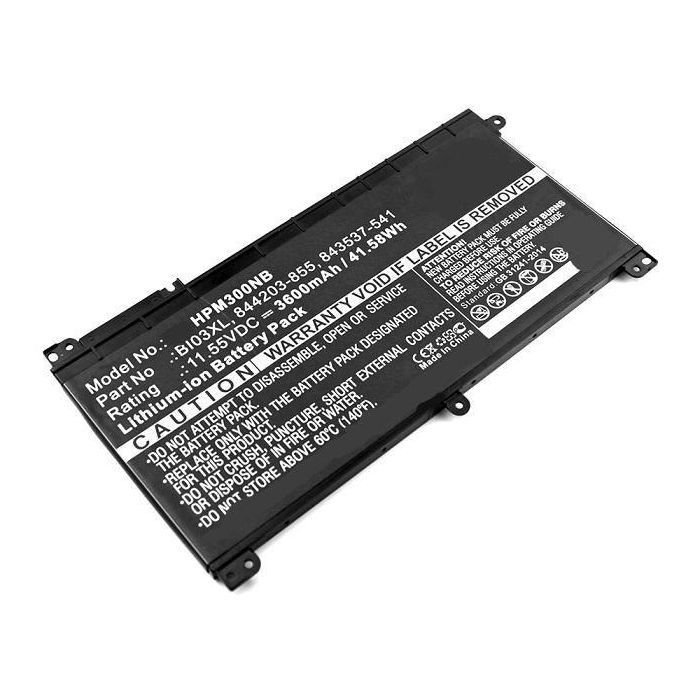 CoreParts Laptop Battery for HP 42Wh Li-ion 11.55V 3600mAh Black, Pavilion M3-U, Pavilion M3-U001DX, Pavilion X360 13-U113TU, Probook X360 CoreParts Laptop Battery for HP 42Wh Li-ion 11.55V 3600mAh Black, Pavilion M3-U, Pavilion M3-U001DX, Pavilion X360 13-U113TU, Probook X360