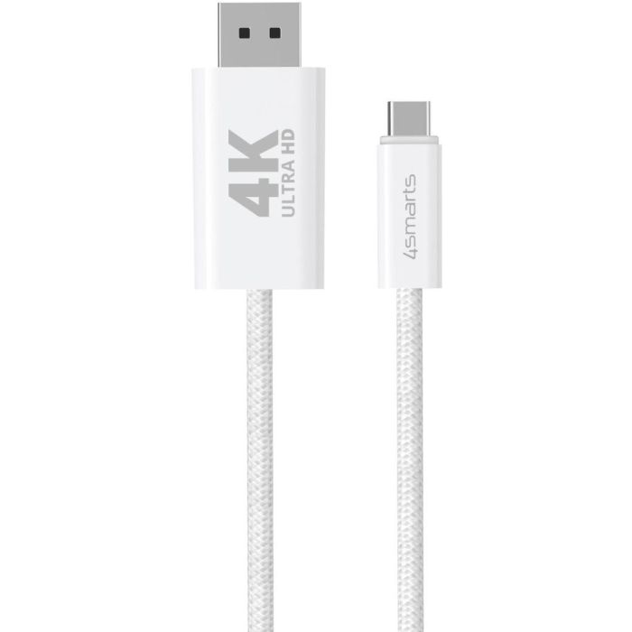 4smarts USB-C auf Display Port Kabel 2m. wei 3