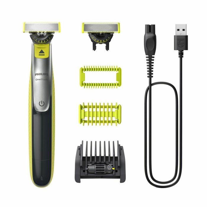 Philips QP2834/23 OneBlade 360 Recortadora, Perfiladora y Afeitadora, Uso en Seco y Húmedo, Batería 60 min, Verde/Gris 0 Philips QP2834/23 OneBlade 360 Recortadora, Perfiladora y Afeitadora, Uso en Seco y Húmedo, Batería 60 min, Verde/Gris 0