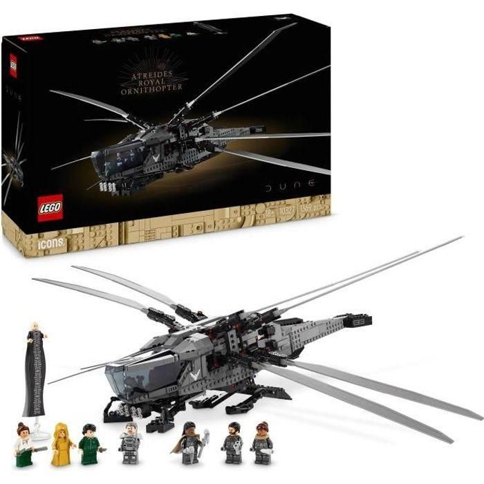 LEGO Icons Dune Atreides Royal Ornithopter, set coleccionable para adultos, idea de regalo para mujeres, hombres y amantes del cine