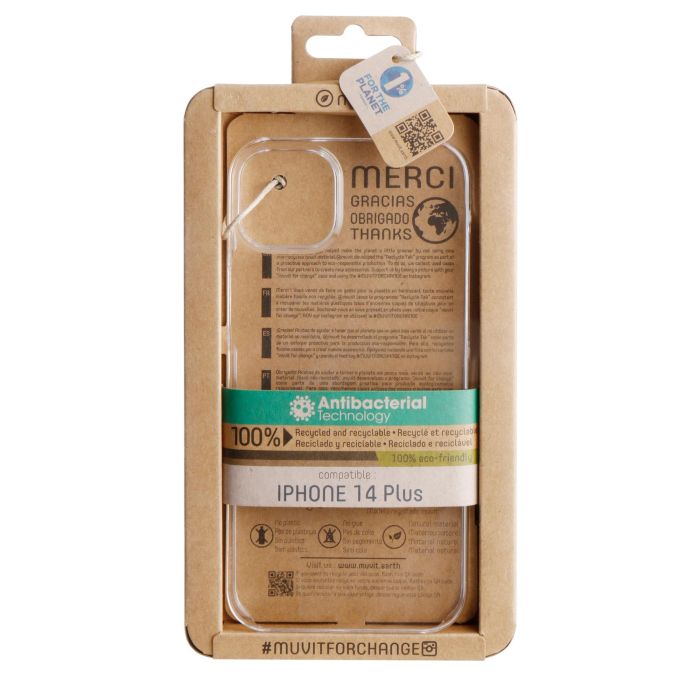 Muvit Funda Recycletek para Apple iPhone 14 - Material 100% reciclado y resistente Muvit Funda Recycletek para Apple iPhone 14 - Material 100% reciclado y resistente