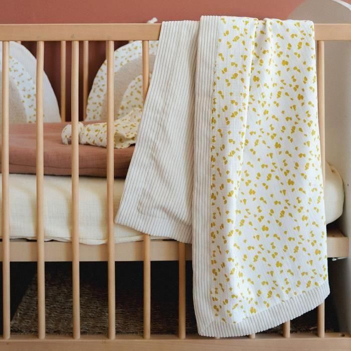 Manta de bebé reversible estilo safari Beige 75x100 cm 2 Manta de bebé reversible estilo safari Beige 75x100 cm 2