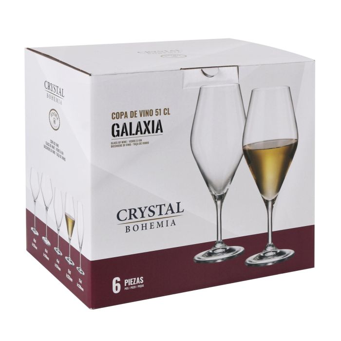Bohemia Set de 6 Copas de Vino de Cristal Colección Galaxia, 510 cc (4 Cajas) 2