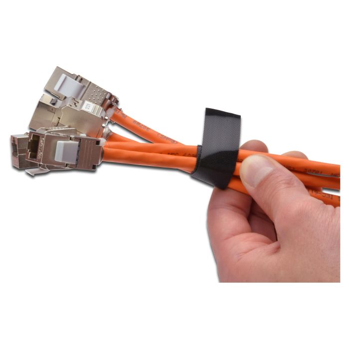 Digitus Cinta de Gancho y Bucle 20mm Ancho x 10m Longitud Negro 4