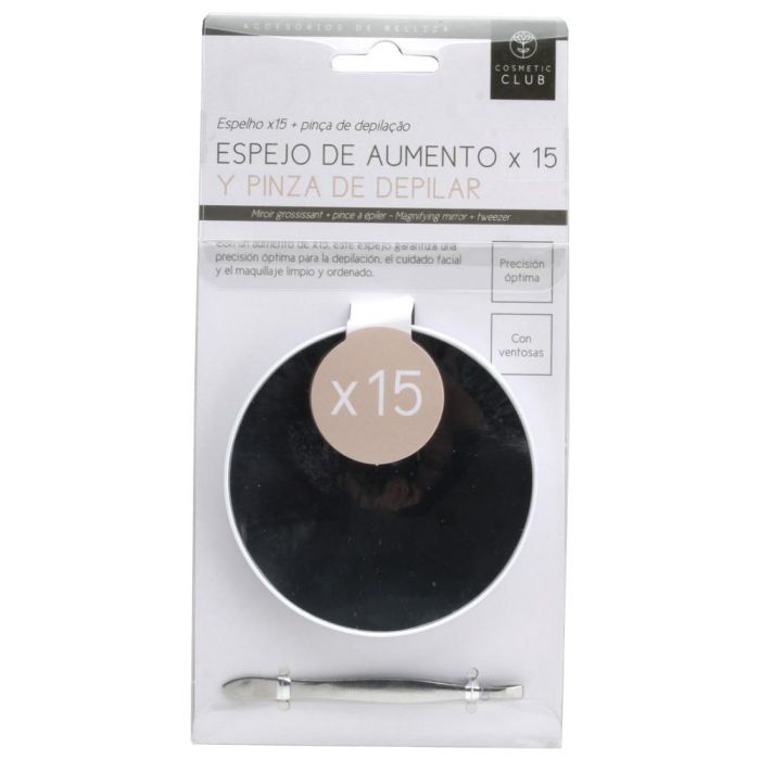 Espejo X15 Con Pinzas Depilación Cosmetic Club