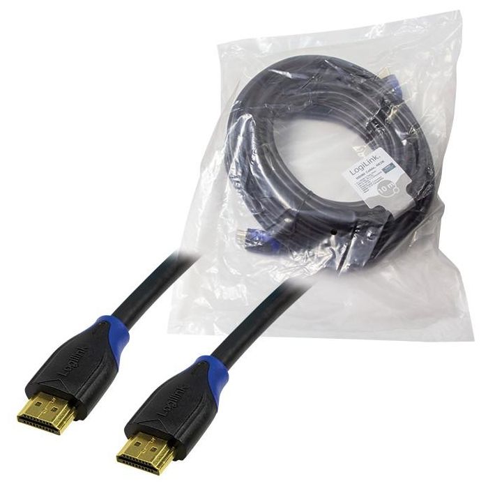 Logilink Cable HDMI 2.0 con Ethernet 10m, 4K/60Hz, Ultra HD, Negro 5