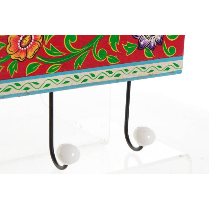 DKD Home Decor Perchero de Pared Estilo Indio Multicolor Blanco Mango y Cerámica Pintado a Mano 2 Unidades 5 x 17.5 x 48.5 cm 2 DKD Home Decor Perchero de Pared Estilo Indio Multicolor Blanco Mango y Cerámica Pintado a Mano 2 Unidades 5 x 17.5 x 48.5 cm 2