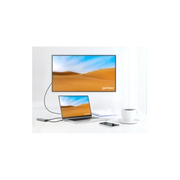 MANHATTAN 7-in-1 Dockingstation HDMI RJ45 2xUSB-A SD/MicroSD 4