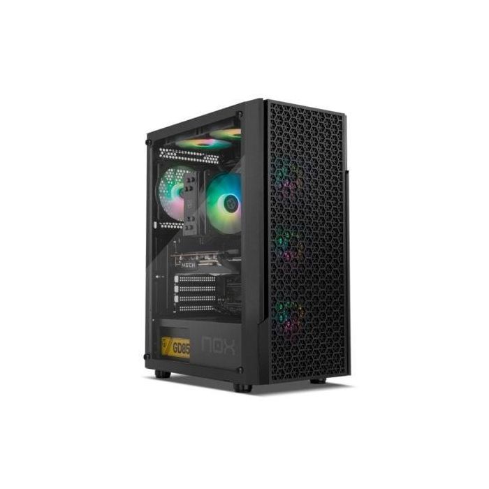 NOX Infinity Beta Semitorre PC ATX Negro con Ventana Lateral de Cristal Templado, Frontal Mesh, Soporte Gráficas 300mm y USB 3.0 1 NOX Infinity Beta Semitorre PC ATX Negro con Ventana Lateral de Cristal Templado, Frontal Mesh, Soporte Gráficas 300mm y USB 3.0 1