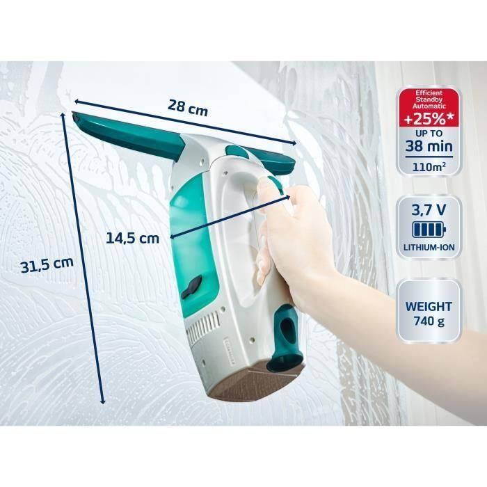 Leifheit 51003 kit de aspiradora de ventanas Dry & Clean con mango y limpiador, limpiador de ventanas sin rayas, limpiador de ventanas multiusos 5 Leifheit 51003 kit de aspiradora de ventanas Dry & Clean con mango y limpiador, limpiador de ventanas sin rayas, limpiador de ventanas multiusos 5