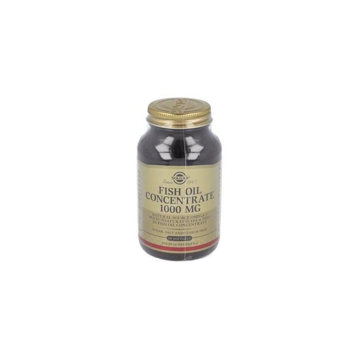 SOLGAR Aceite De Pescado Concentrado 1000mg 60 Cápsulas de EPA y DHA Omega-3 Suplemento Nutricional