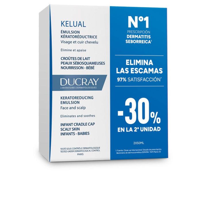 Ducray KELUAL Emulsión Queratorreductora para la Costra Láctea Bebés y Recién Nacidos Pack 2 x 50 ml