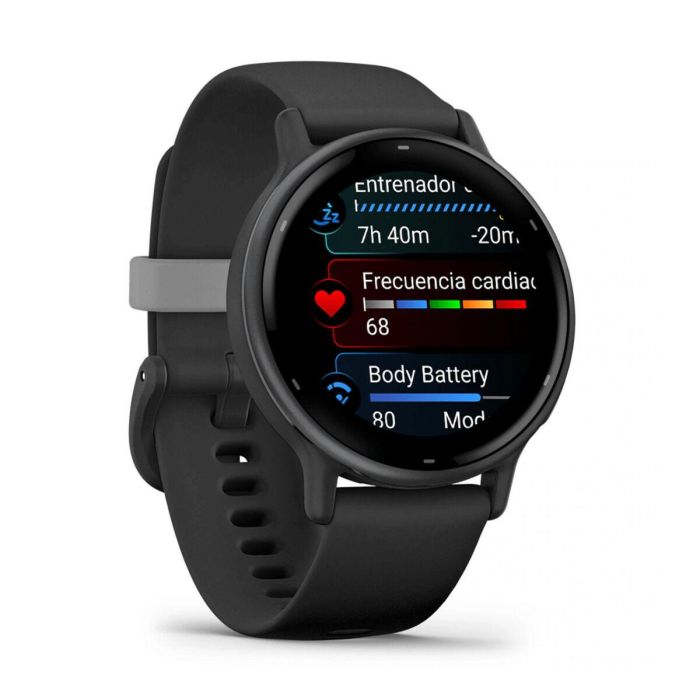 Garmin AAAAH39016 Reloj GPS Vivoactive 5, Smartwatch con WiFi, Pantalla 30.4mm (1.2"), Gris con Correa Negra 37