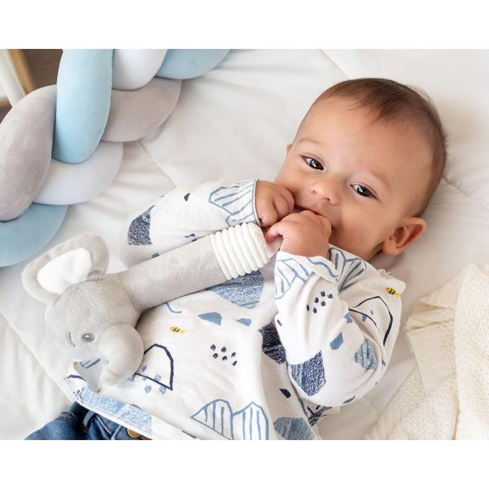 KioKids Sonajero Cricri Elefante Gris 25 cm para Bebé con Mordedor 1 KioKids Sonajero Cricri Elefante Gris 25 cm para Bebé con Mordedor 1