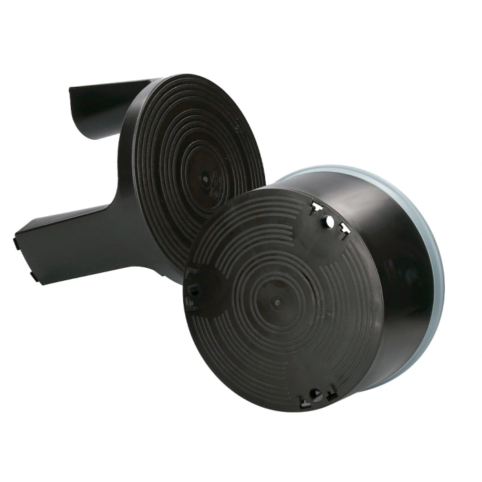 Q-connect Taburete Negro ABS con Ruedas Retráctiles y Dos Niveles, Resistente hasta 150 kg 5